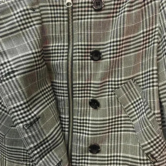 Guess 3/4 Sleeve Jacket size Small Black/White Fall/Winter - Picture 8 of 14